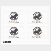 Sticker Rectangulaire Mère Terrier Celtique Écossais (Feuille)