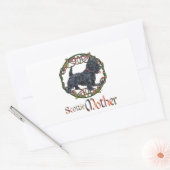 Sticker Rectangulaire Mère Terrier Celtique Écossais (Enveloppe)