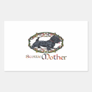 Sticker Rectangulaire Mère Terrier Celtique Écossais