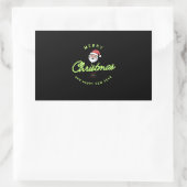 Sticker Rectangulaire Merry Christmas (Sac)