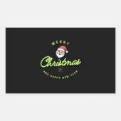 Sticker Rectangulaire Merry Christmas (Devant)
