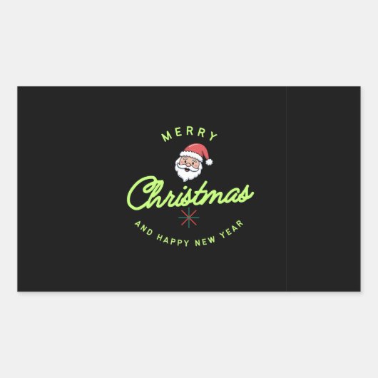 Sticker Rectangulaire Merry Christmas (Devant)