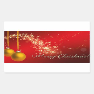 Sticker Rectangulaire Merry christmas
