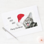 Sticker Rectangulaire Merry Christmas chaton (Enveloppe)