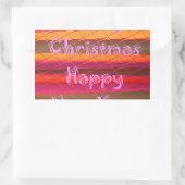 Sticker Rectangulaire Merry Christmas Happy (Sac)