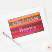 Sticker Rectangulaire Merry Christmas Happy (Enveloppe)
