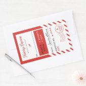 Sticker Rectangulaire Merry Christmas Holiday Express Mail To From (Enveloppe)