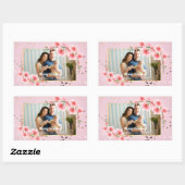Sticker Rectangulaire Merry Christmas Holiday Photo Classic  (Feuille)