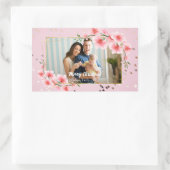 Sticker Rectangulaire Merry Christmas Holiday Photo Classic  (Sac)