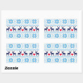 Sticker Rectangulaire Merry Christmas pattern 2 (Feuille)