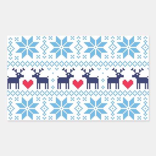 Sticker Rectangulaire Merry Christmas pattern 2 (Devant)