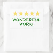 Sticker Rectangulaire Merveilleux travail - Série d'autocollants de l'en (Sac)