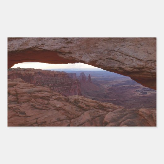 Sticker Rectangulaire Mesa Arch du Parc National des Canyonlands (Devant)