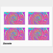 Sticker Rectangulaire Mesmerizing Whirlpool Love Cyan Texte art Graphiqu (Feuille)
