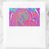 Sticker Rectangulaire Mesmerizing Whirlpool Love Cyan Texte art Graphiqu (Sac)