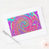 Sticker Rectangulaire Mesmerizing Whirlpool Love Cyan Texte art Graphiqu (Enveloppe)