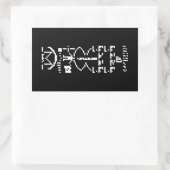 Sticker Rectangulaire Message binaire Arecibo 1974 (Sac)