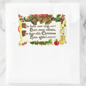 Sticker Rectangulaire Message de Noël Vintage (Sac)