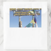 Sticker Rectangulaire Message sur le Sommet du Kilimandjaro kenya (Sac)