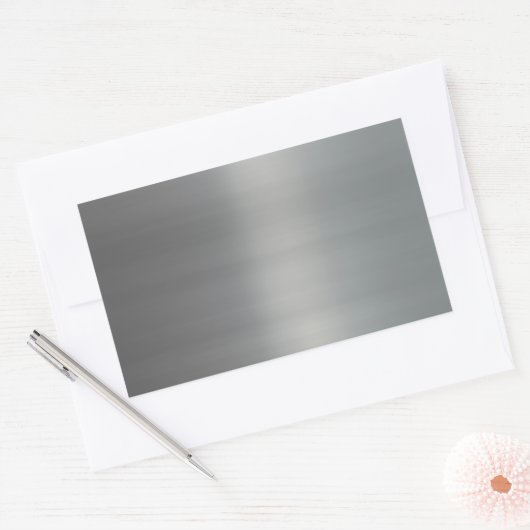 Sticker Rectangulaire Métal brossé brut texturé (Enveloppe)