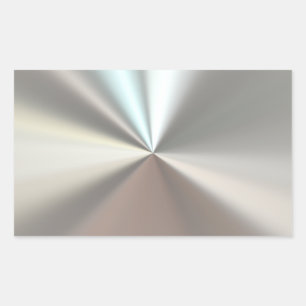 Sticker Rectangulaire Metal d'artistic silver