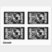 Sticker Rectangulaire Métal de la mort (Feuille)