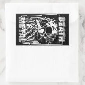 Sticker Rectangulaire Métal de la mort (Sac)