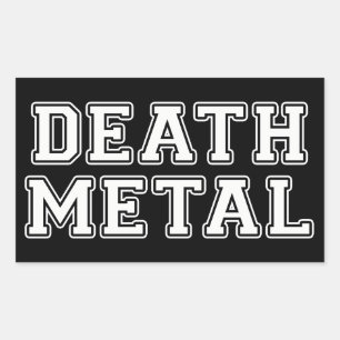 Sticker Rectangulaire Métal de la mort