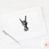 Sticker Rectangulaire Metal Hand Devil Horns Heavy metal (Enveloppe)