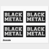 Sticker Rectangulaire Métal noir (Feuille)