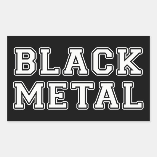 Sticker Rectangulaire Métal noir (Devant)