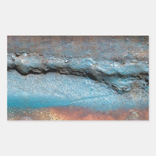 Sticker Rectangulaire Métal oxydé (Devant)