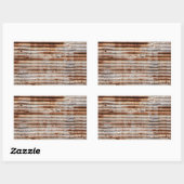 Sticker Rectangulaire Metal Vintage (Feuille)