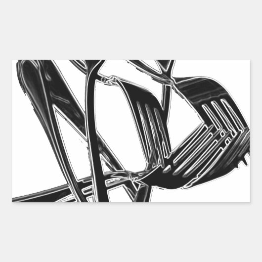 Sticker Rectangulaire Métallique (Devant)