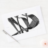 Sticker Rectangulaire Métallique (Enveloppe)