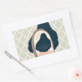 Sticker Rectangulaire métaphore_15_une fille dans le miroir (Enveloppe)