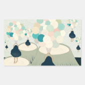 Sticker Rectangulaire métaphore_22_une fille dans le rêve (Devant)