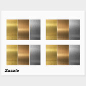 Sticker Rectangulaire Métaux broyés (Feuille)