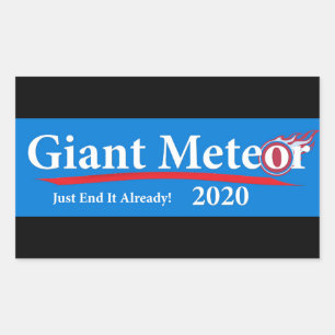 Sticker Rectangulaire Meteor Géant 2020 En Finit Déjà !