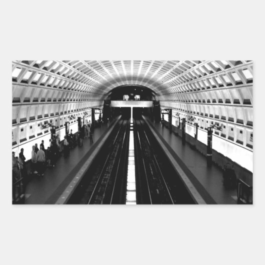 Sticker Rectangulaire métro station washington (Devant)