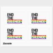 Sticker Rectangulaire Mettre fin au silence (Feuille)