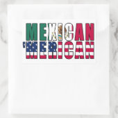 Sticker Rectangulaire Mexique 'drapeaux américains - Mexicain américain (Sac)