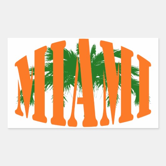 Sticker Rectangulaire Miami (Devant)