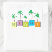 Sticker Rectangulaire Miami Beach (Sac)