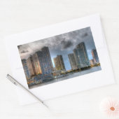 Sticker Rectangulaire Miami, Floride (Enveloppe)