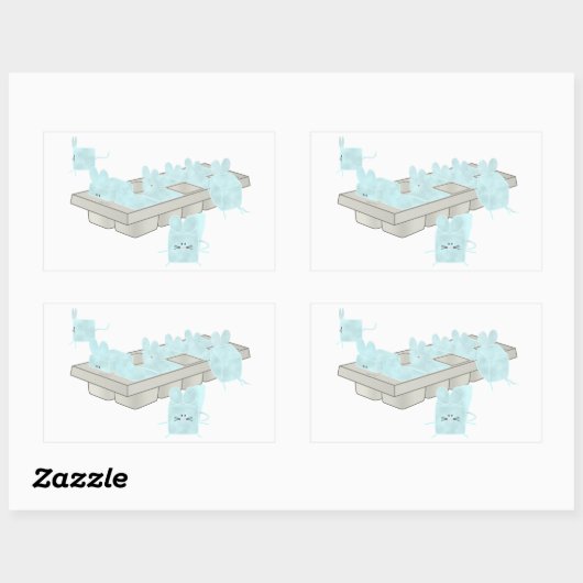 Sticker Rectangulaire Micecubes - (Feuille)
