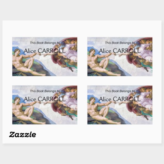 Sticker Rectangulaire Michelangelo - Création d'Adam Isolé (Feuille)