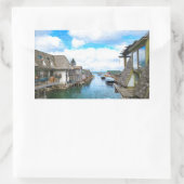 Sticker Rectangulaire Michigan Fish Town Painting (Sac)