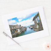 Sticker Rectangulaire Michigan Fish Town Painting (Enveloppe)