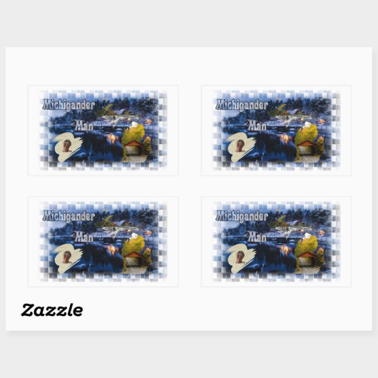 Sticker Rectangulaire Michigander Man Winter ! (Feuille)